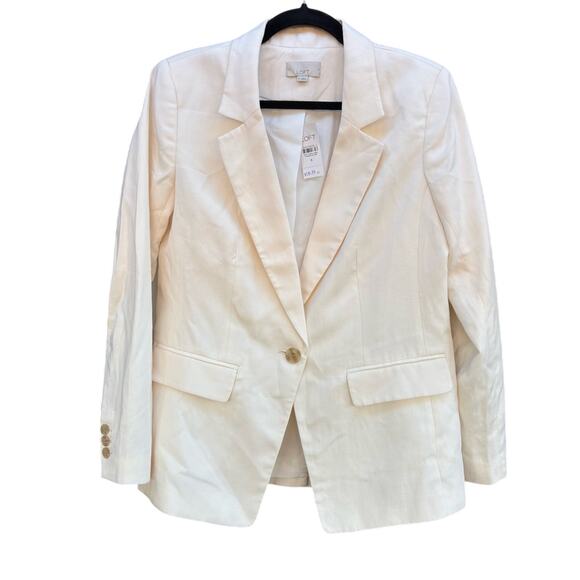 NWT LOFT Elegant Cream Women's Blazer, women's 6 - Picture 1 of 5